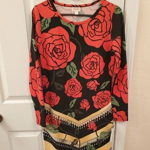 Lularoe Elegant Debbie Roses - SMALL